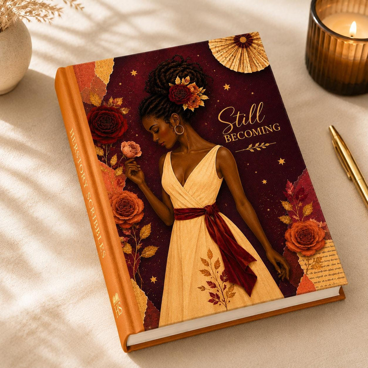 Still Becoming Guided Journal for Women | Self Reflection & Personal Growth Journal | Handmade Hardcover Journal