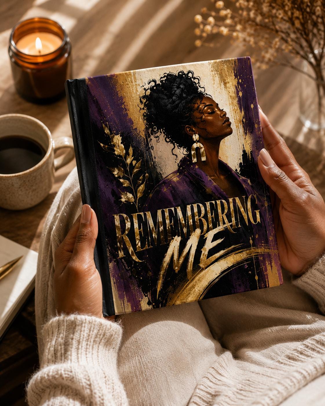 Guided Self-Discovery Journal for Black Women  Healing & Reflection Journal. Handmade Hardcover Prompt Journal. Self-Care Gift for Her