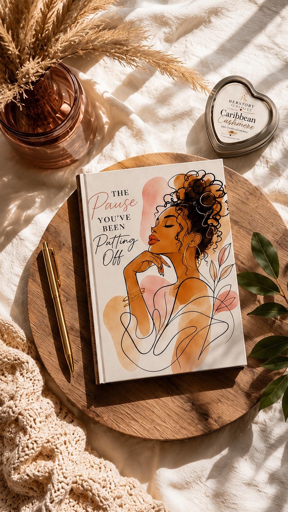 Guided Prompt Journal for Women, Self-Care Gift Set with Candle and Pen, Healing and Self-Discovery Journal, Gift for Her