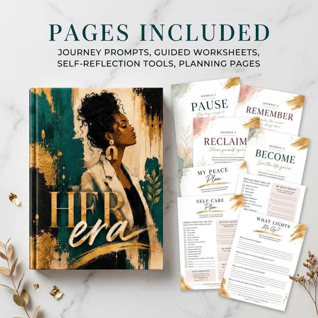Guided Prompt Journal for Women. Self Discovery & Healing Hardcover Notebook. Self Care Gift for Black Women. Reflection and Personal Growth