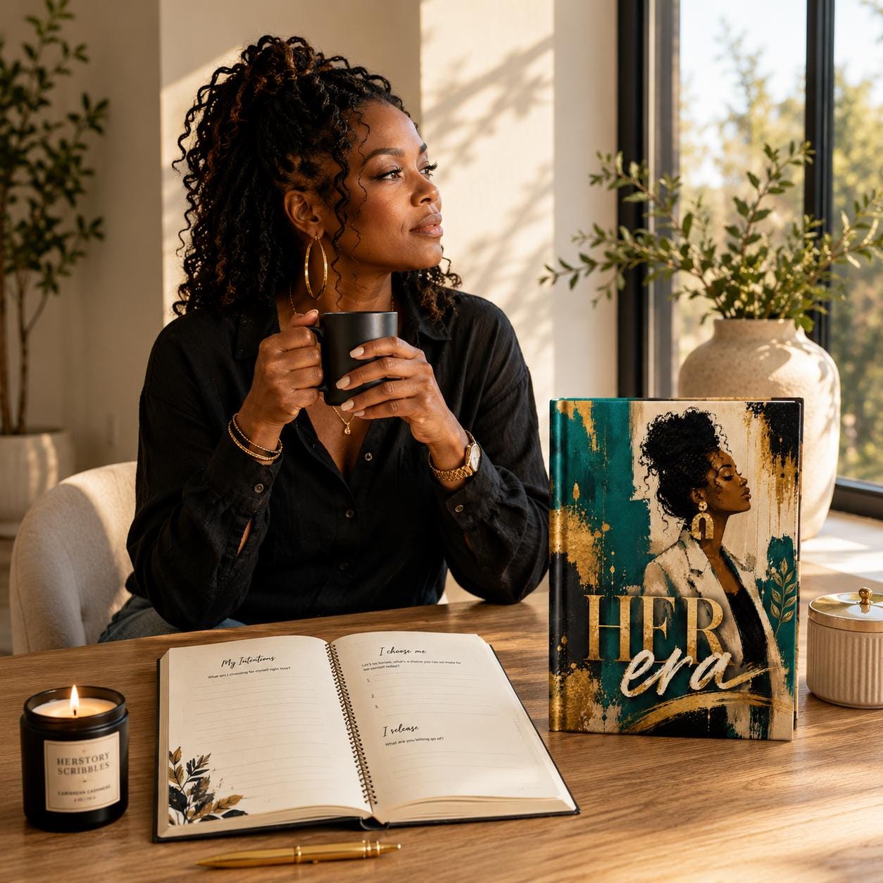 Guided Prompt Journal for Women. Self Discovery & Healing Hardcover Notebook. Self Care Gift for Black Women. Reflection and Personal Growth