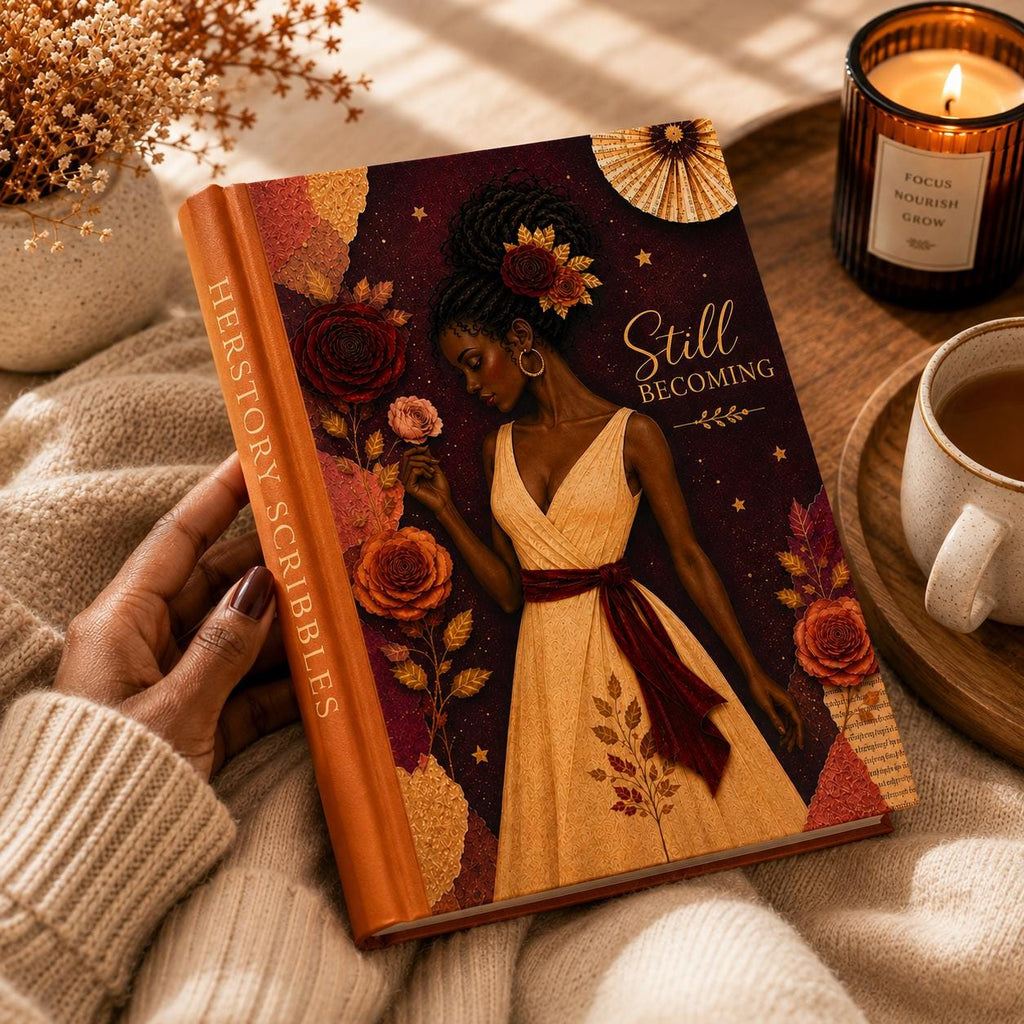 Still Becoming Guided Journal for Women | Self Reflection & Personal Growth Journal | Handmade Hardcover Journal