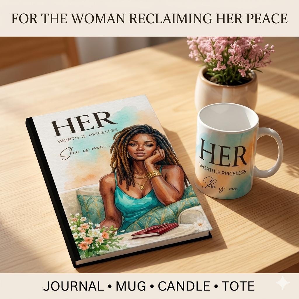 Self Care Gift Set for Women | Guided Journal, Affirmation Mug & Candle. Black Woman Self Love Gift Box. Relaxation, Healing Set