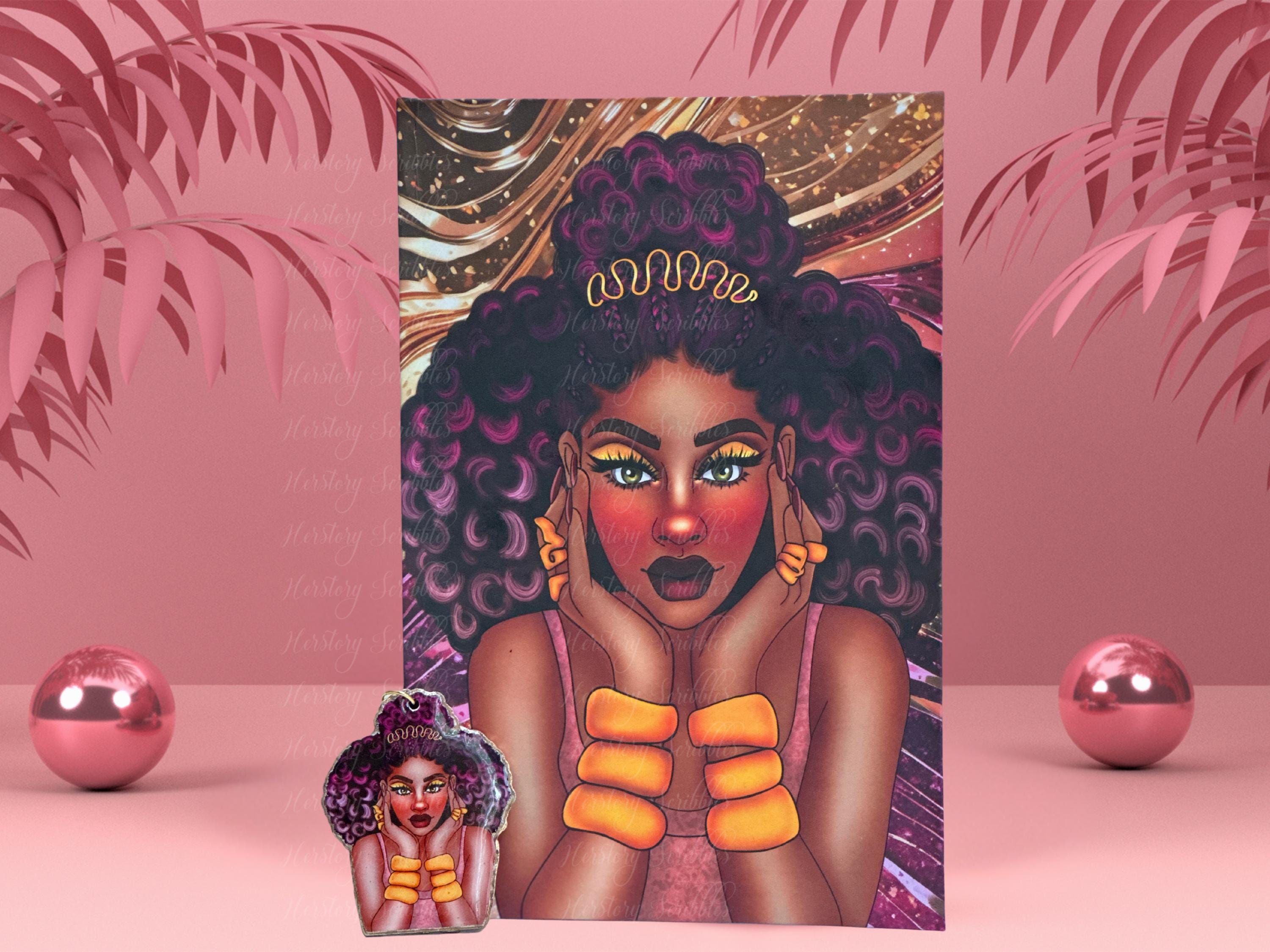 Black Woman Journal for Self Reflection, Lined Writing Journal, Everyday Journal for Women, Hardcover Notebook, Gift for Her
