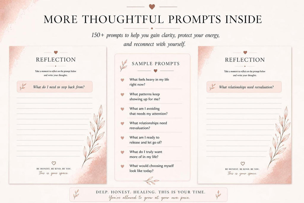 Self Care Gift Set, Hardcover Self Discover Prompt Journal
