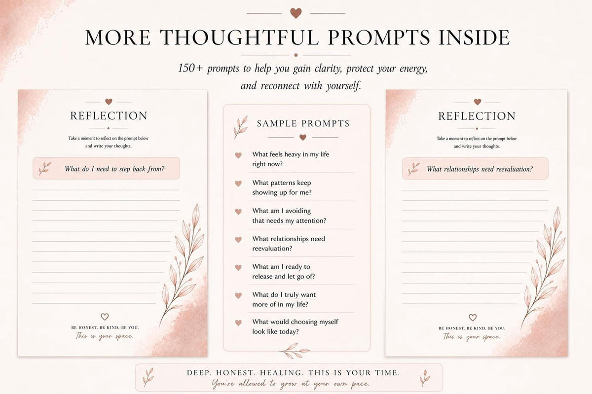 Self Care Gift Set, Hardcover Self Discover Prompt Journal