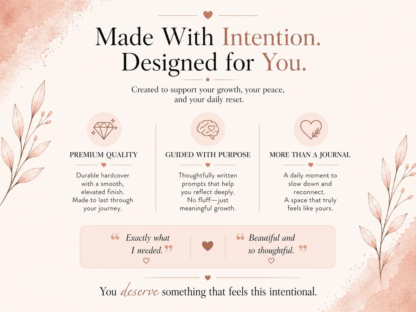 Guided Prompt Journal for Women | Healing, Reflection and Self-Discovery | Personal Growth Journal