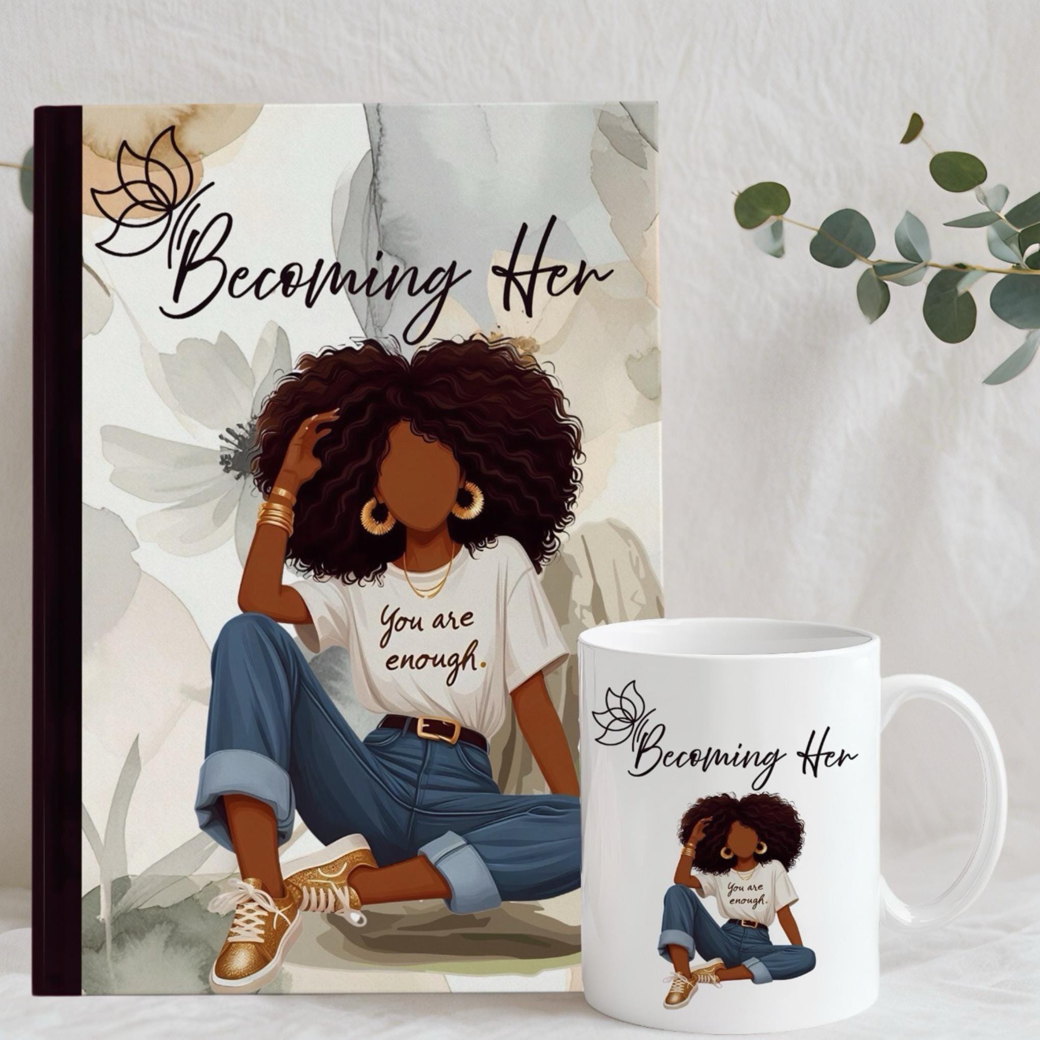 Becoming Her Self-Care Ritual Set • Journal, Mug, Candle,
