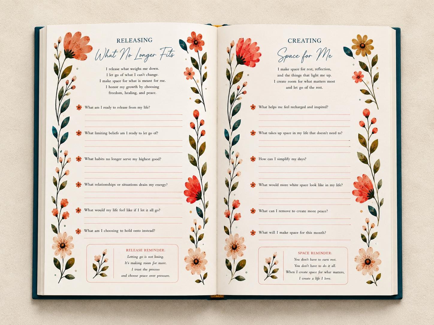 Guided Self-Discovery Journal for Women: 120 Pages for Intentional Living and Self-Care