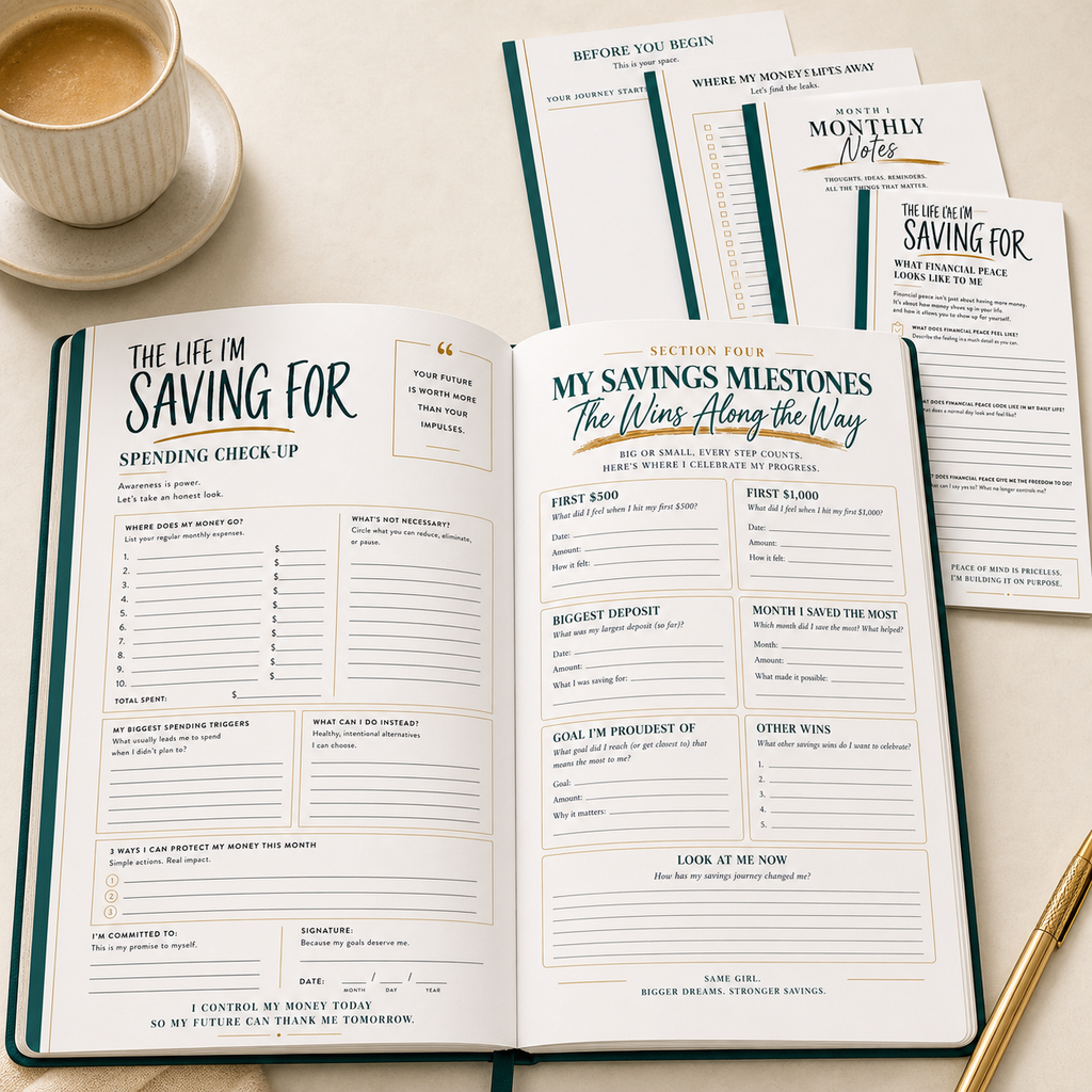Savings Journal Gift Set | 12-Month Budget Planner