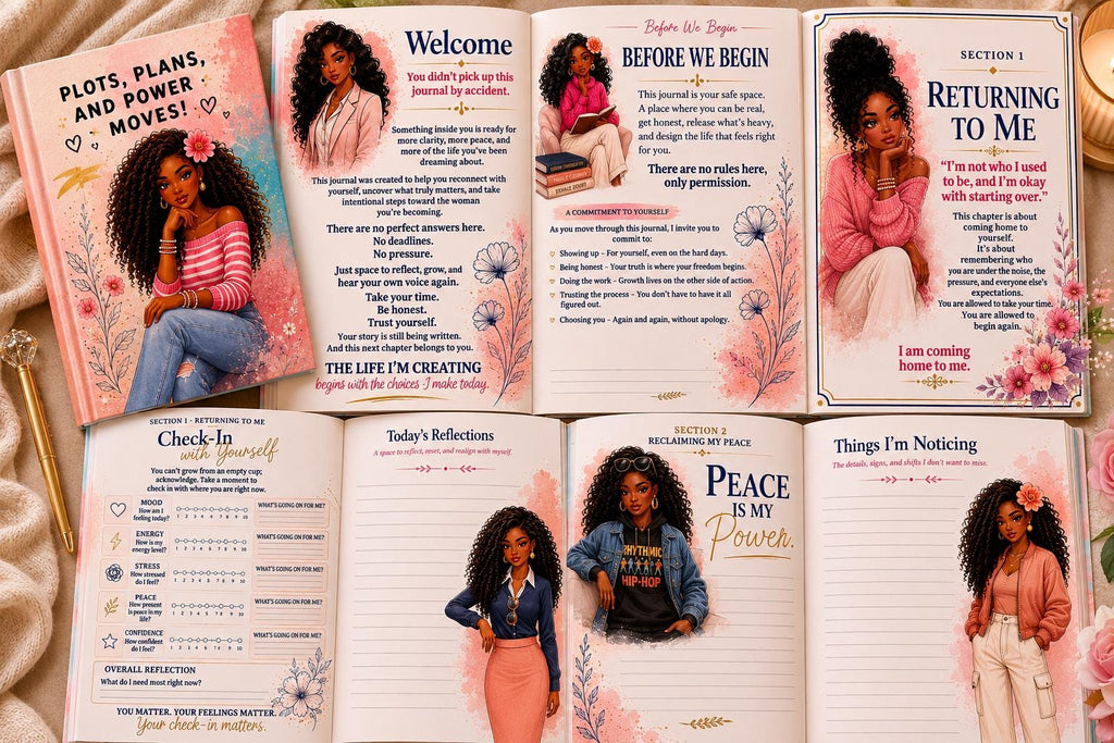 Self Reflection Book for Women, Guided Prompts for Growth, Clarity & Confidence, Personal Growth Gift, Hardcover Journal