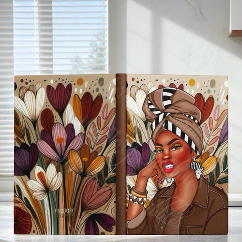 Afrocentric Journal for Women, Black Woman Hardcover Journal, Lined Writing Notebook, Self Expression Journal, Gift for Her