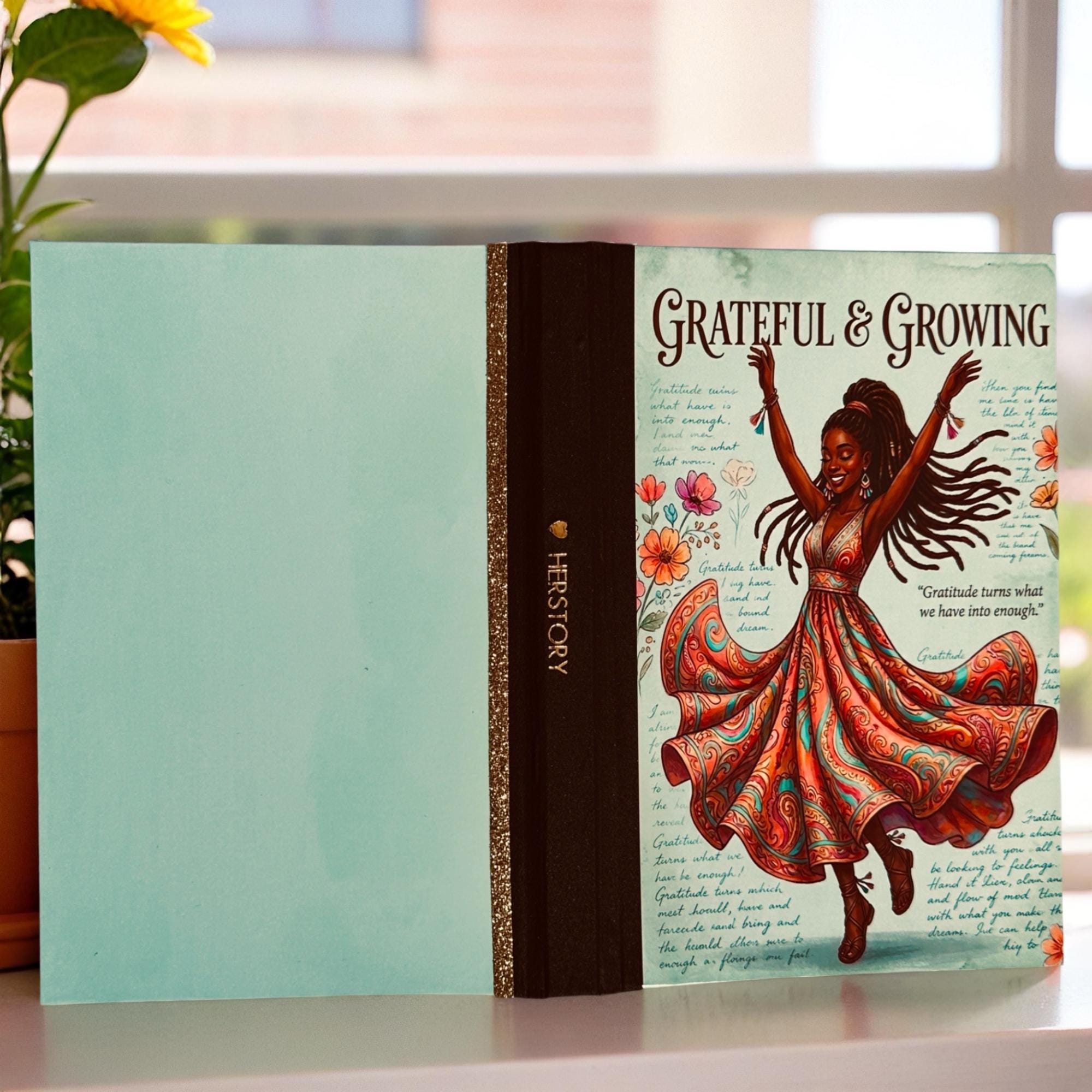 Guided Gratitude Journal for Black Women, Daily Reflection Prompts, Mindfulness and Positivity Gift, Personal Growth Notebook