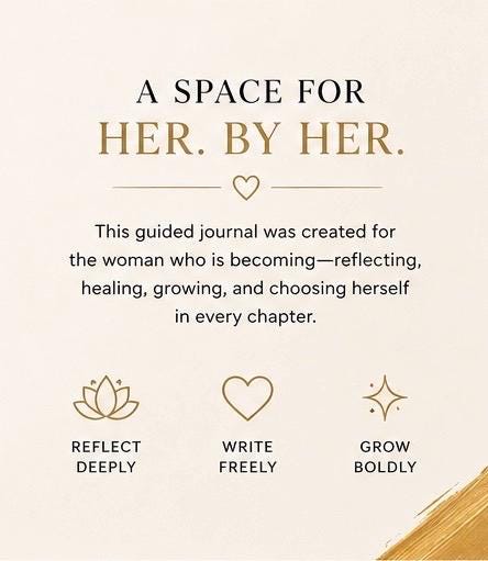 Guided Journal  for Black Women, Empowerment, Healing, Self-Care Candle, Pen