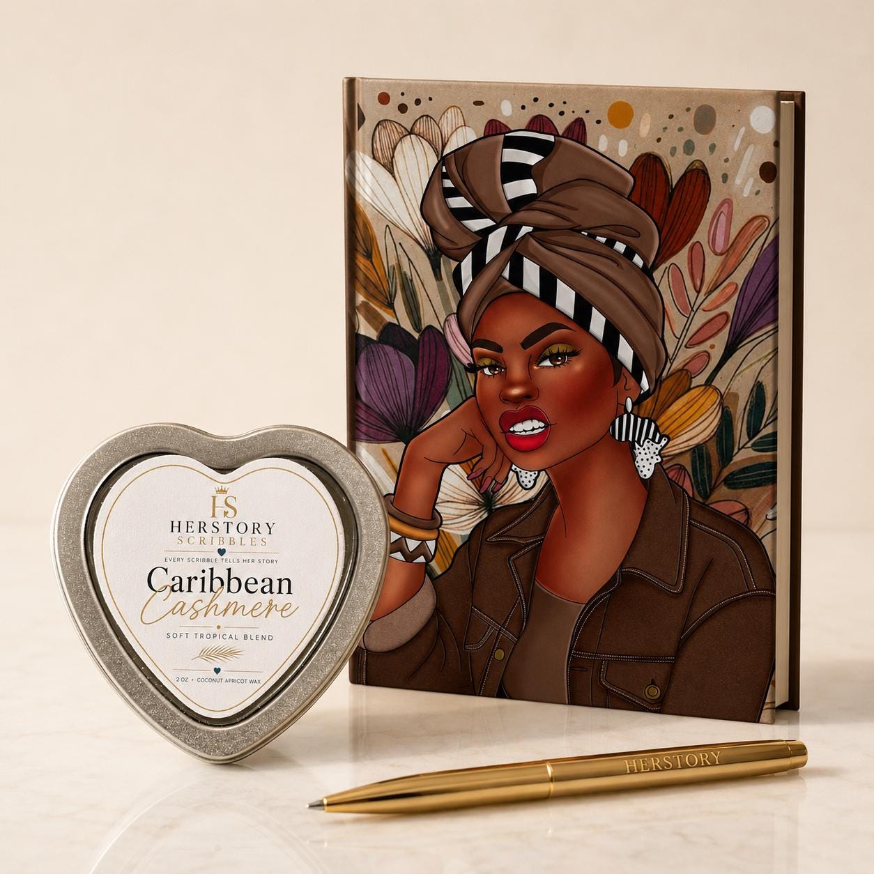 Afrocentric Journal for Women, Black Woman Hardcover Journal, Lined Writing Notebook, Self Expression Journal, Gift for Her