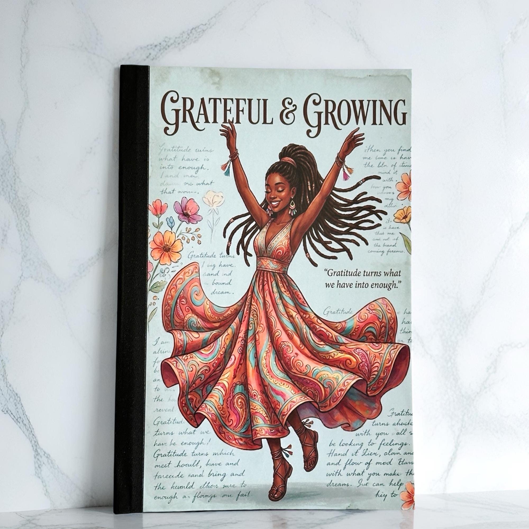Guided Gratitude Journal for Black Women, Daily Reflection Prompts, Mindfulness and Positivity Gift, Personal Growth Notebook
