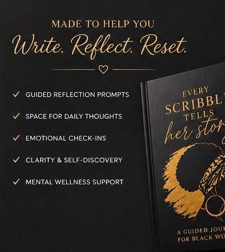 Guided Journal  for Black Women, Empowerment, Healing, Self-Care Candle, Pen