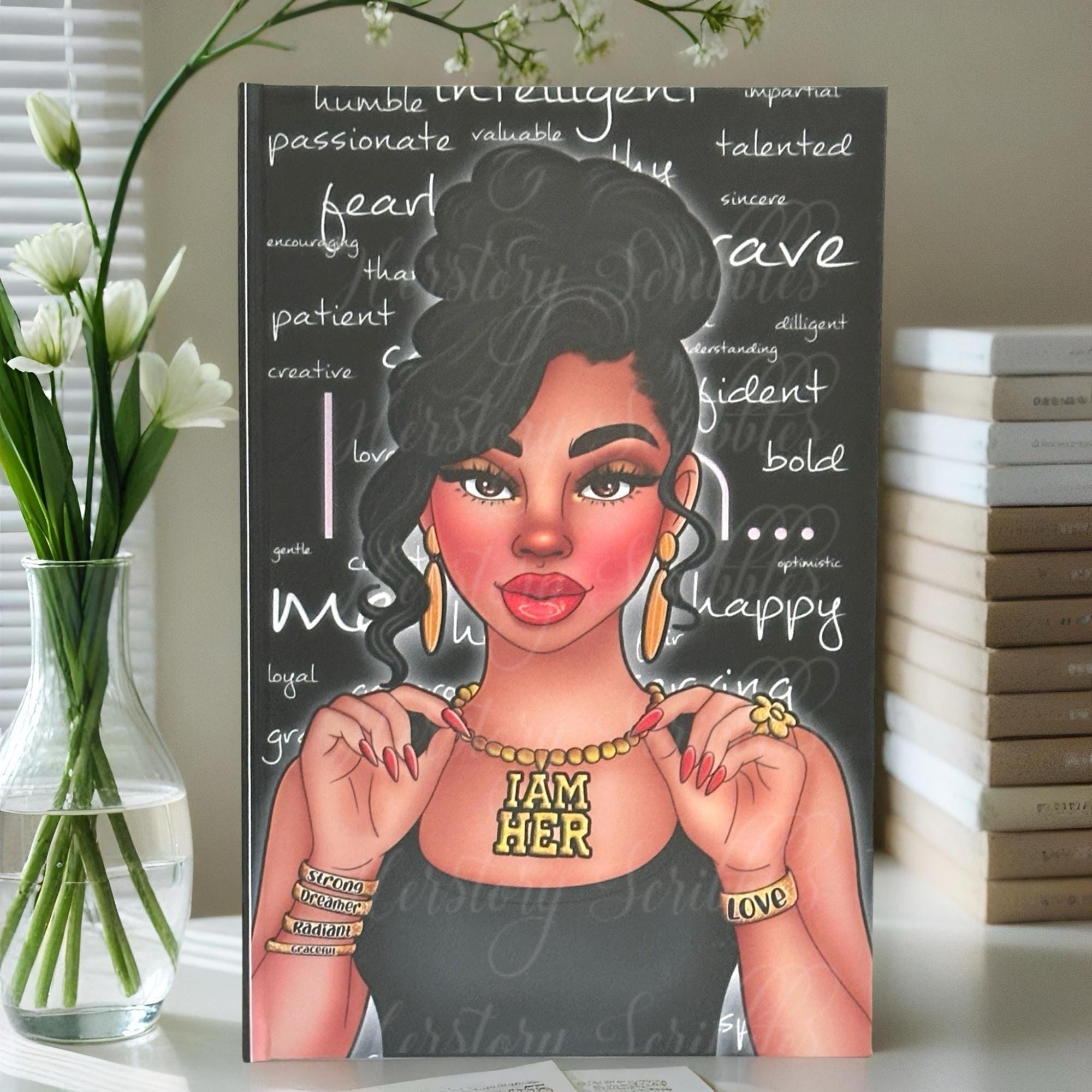 Empowerment Journal for Black Women.  Affirmation Notebook. Self Love & Confidence Gift | Inspirational Writing Journal