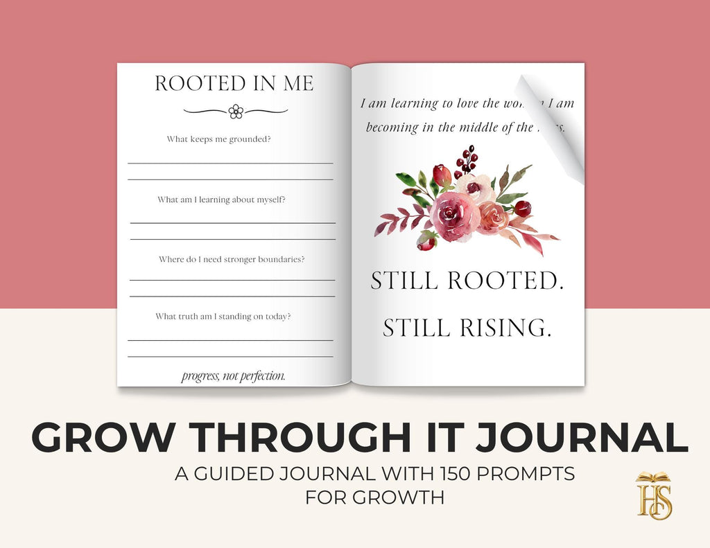 Journal and Mug Set for Black Women, Guided Healing Journal with Prompts, Self Care Gift, Mental Health & Reflection Notebook