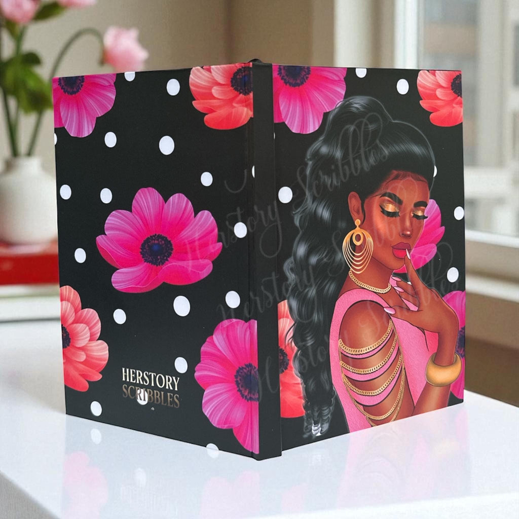 Black Woman Journal: African American Art Hardcover Notebook