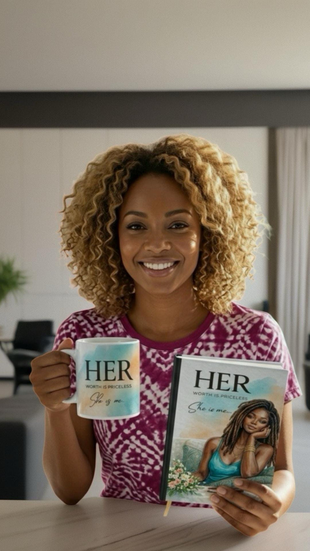 Self Care Gift Set for Women | Guided Journal, Affirmation Mug & Candle. Black Woman Self Love Gift Box. Relaxation, Healing Set