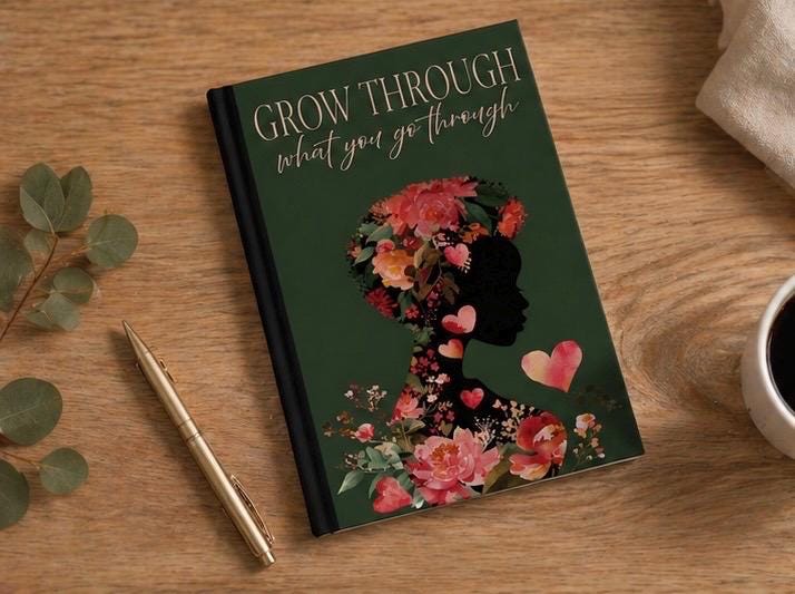 Journal and Mug Set for Black Women, Guided Healing Journal with Prompts, Self Care Gift, Mental Health & Reflection Notebook