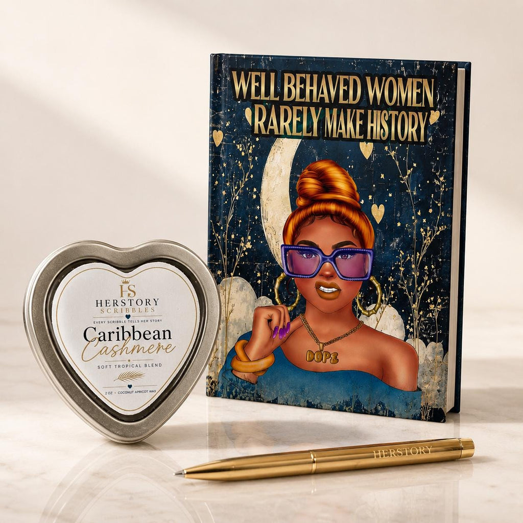Handmade Hardcover Journal for Women, Black Woman Journal, Lined Writing Journal, Self Reflection Notebook, Gift for Her