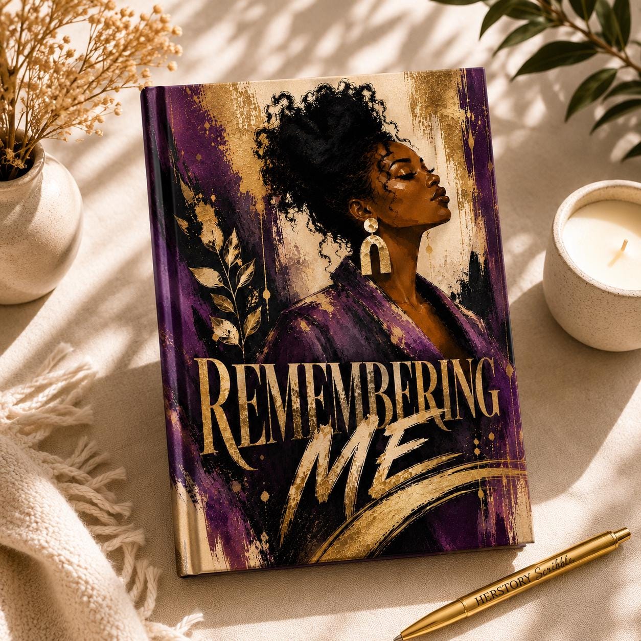 Guided Self-Discovery Journal for Black Women  Healing & Reflection Journal. Handmade Hardcover Prompt Journal. Self-Care Gift for Her