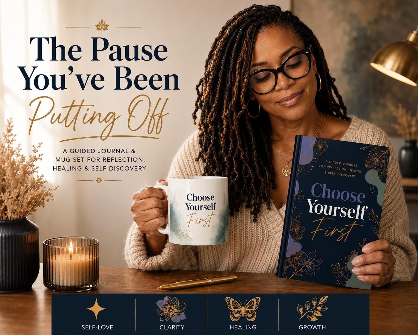 Guided Prompt Journal for Women | Healing, Reflection and Self-Discovery | Personal Growth Journal