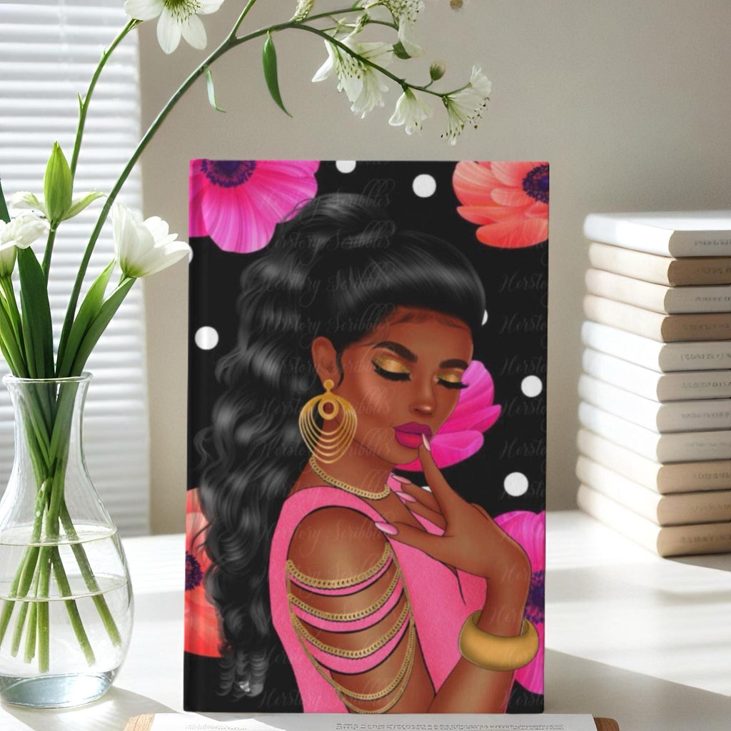 Black Woman Journal: African American Art Hardcover Notebook