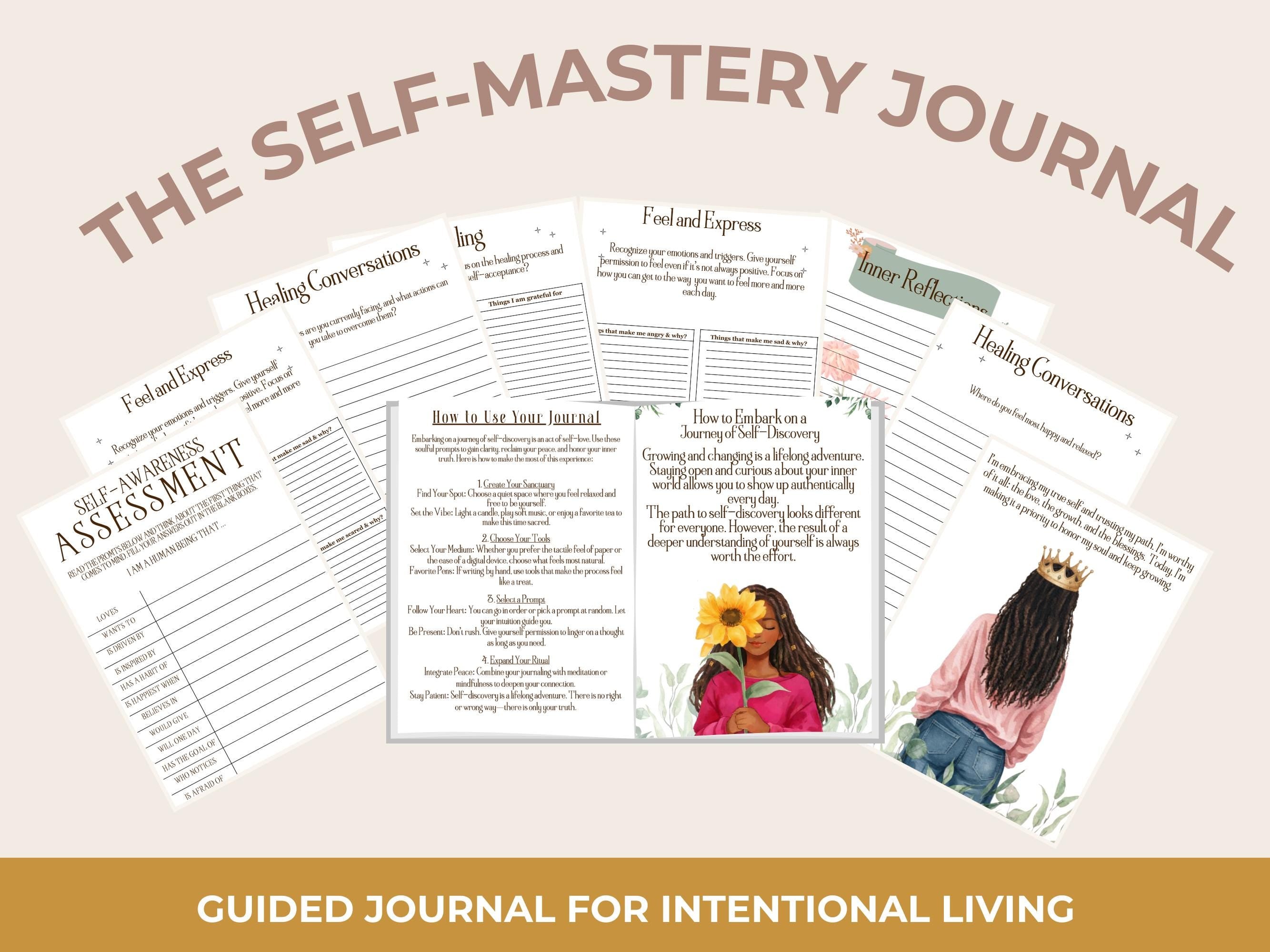 Self Discovery Journal and Mug Set for Black Women - Relaxation Gift Set